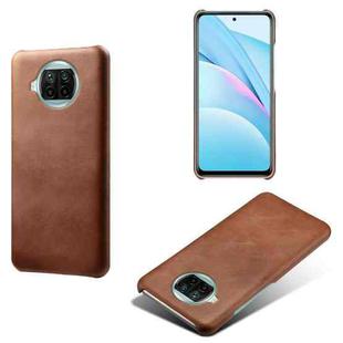 For Xiaomi Mi 10T Lite 5G Calf Texture PC + PU Phone Case(Brown)
