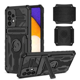 For Samsung Galaxy A52 5G Armor Wristband Phone Case(Black)