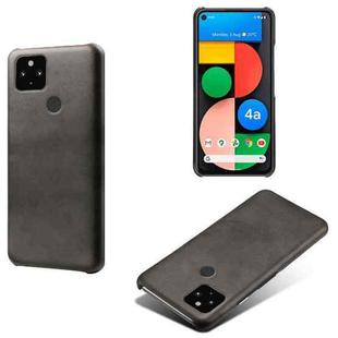 For Google Pixel 4a 5G Calf Texture PC + PU Phone Case(Black)