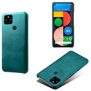 For Google Pixel 4a 5G Calf Texture PC + PU Phone Case(Green)