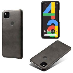 For Google Pixel 4a Calf Texture PC + PU Phone Case(Black)