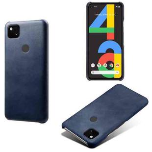 For Google Pixel 4a Calf Texture PC + PU Phone Case(Blue)