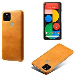 For Google Pixel 5 Calf Texture PC + PU Phone Case(Orange)