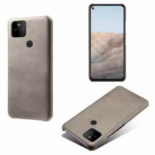 For Google Pixel 5a Calf Texture PC + PU Phone Case(Grey)