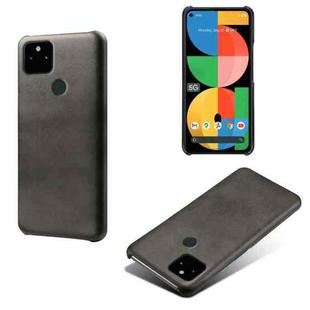 For Google Pixel 5a 5G Calf Texture PC + PU Phone Case(Black)