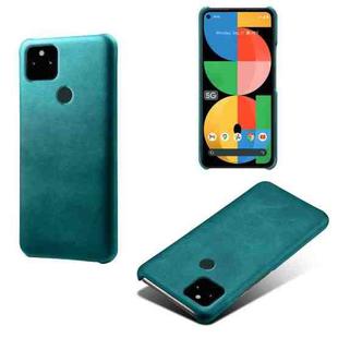 For Google Pixel 5a 5G Calf Texture PC + PU Phone Case(Green)
