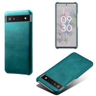 For Google Pixel 6a Calf Texture PC + PU Phone Case(Green)