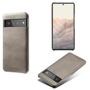 For Google Pixel 6 Pro Calf Texture PC + PU Phone Case(Grey)