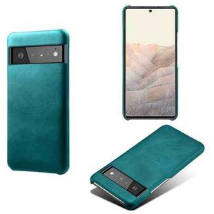 For Google Pixel 6 Pro Calf Texture PC + PU Phone Case(Green)