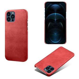 For iPhone 13 Pro Max Calf Texture PC + PU Phone Case (Red)