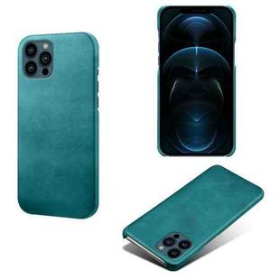 For iPhone 13 Pro Max Calf Texture PC + PU Phone Case (Green)
