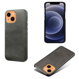 For iPhone 13 mini Calf Texture PC + PU Phone Case (Black)