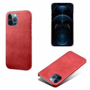 For iPhone 12 Pro Max Calf Texture PC + PU Phone Case(Red)