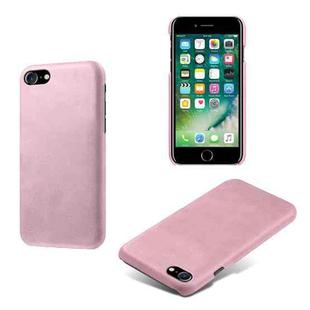 For iPhone SE 2022 / SE 2020 / 8 / 7 Calf Texture PC + PU Phone Case(Pink)