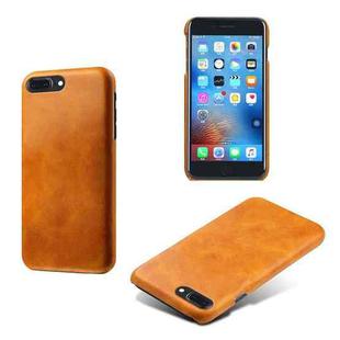 Calf Texture PC + PU Phone Case For iPhone 8 Plus & 7 Plus(Orange)