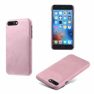 Calf Texture PC + PU Phone Case For iPhone 8 Plus & 7 Plus(Pink)