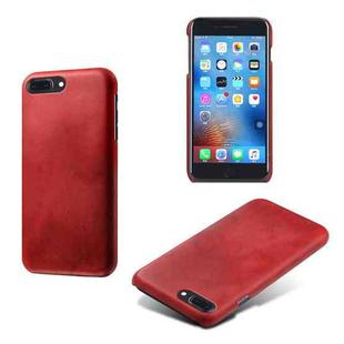 Calf Texture PC + PU Phone Case For iPhone 8 Plus & 7 Plus(Red)