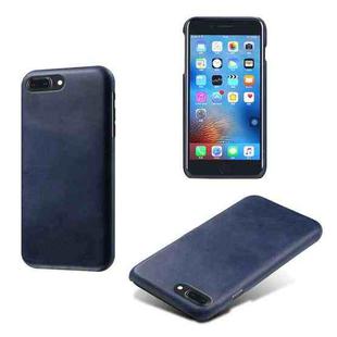 Calf Texture PC + PU Phone Case For iPhone 8 Plus & 7 Plus(Blue)