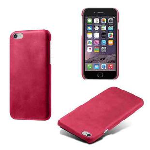 Calf Texture PC + PU Phone Case For iPhone 6 & 6s(Rose Red)