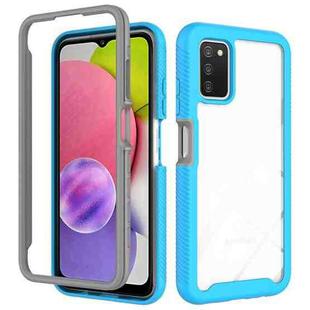 For Samsung Galaxy A03S 164mm Starry Sky Solid Color Series Shockproof PC + TPU Protective Phone Case(Light Blue)