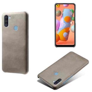 Calf Texture  PC + PU Phone Case For Samsung Galaxy A11(Grey)