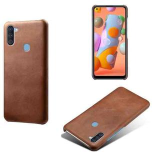 Calf Texture  PC + PU Phone Case For Samsung Galaxy A11(Brown)