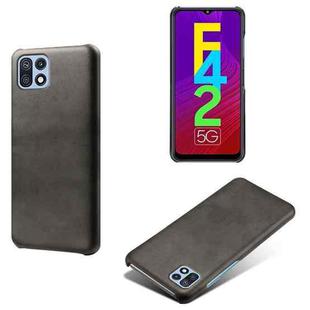 Calf Texture  PC + PU Phone Case For Samsung Galaxy F42 5G(Black)