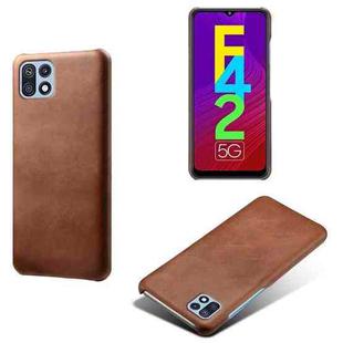 Calf Texture  PC + PU Phone Case For Samsung Galaxy F42 5G(Brown)