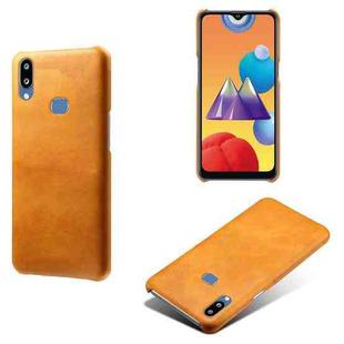 Calf Texture  PC + PU Phone Case For Samsung Galaxy M01S(Orange)