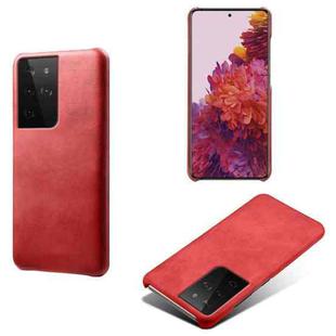 Calf Texture  PC + PU Phone Case For Samsung Galaxy S30 Ultra(Red)