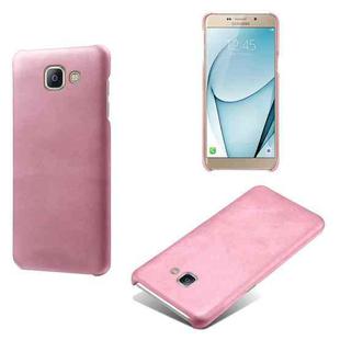 Calf Texture  PC + PU Phone Case For Samsung Galaxy A9 Pro(Pink)