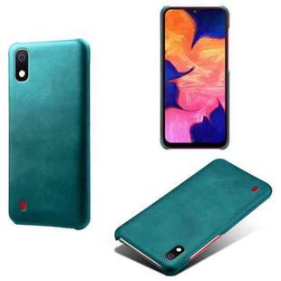 Calf Texture  PC + PU Phone Case For Samsung Galaxy A10(Green)