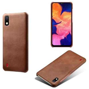 Calf Texture  PC + PU Phone Case For Samsung Galaxy A10(Brown)