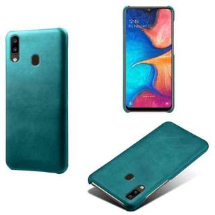 Calf Texture  PC + PU Phone Case For Samsung Galaxy A20e(Green)