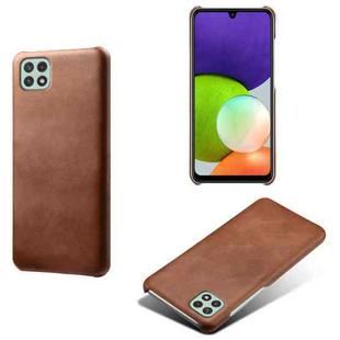 Calf Texture  PC + PU Phone Case For Samsung Galaxy A22 5G(US)(Brown)