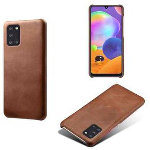 Calf Texture  PC + PU Phone Case For Samsung Galaxy A31(Brown)