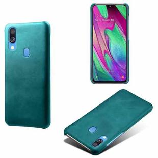 Calf Texture  PC + PU Phone Case For Samsung Galaxy A40(Green)