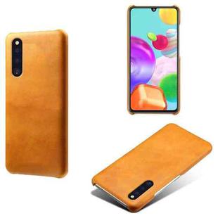Calf Texture  PC + PU Phone Case For Samsung Galaxy A41(JP)(Orange)