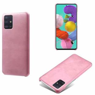 Calf Texture  PC + PU Phone Case For Samsung Galaxy A51 4G(Pink)
