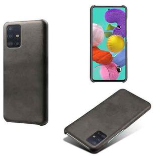 Calf Texture  PC + PU Phone Case For Samsung Galaxy A51 4G(Black)