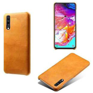 Calf Texture  PC + PU Phone Case For Samsung Galaxy A70(Orange)