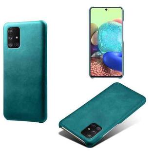 Calf Texture  PC + PU Phone Case For Samsung Galaxy A71 5G(Green)