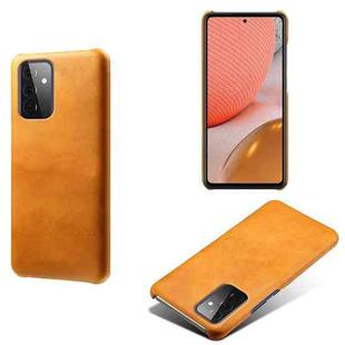 Calf Texture  PC + PU Phone Case For Samsung Galaxy A72 5G(Orange)