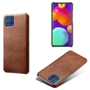 For Samsung Galaxy F62 / M62 Calf Texture  PC + PU Phone Case(Brown)