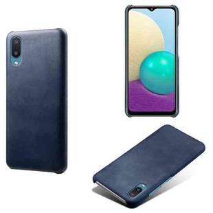 For Samsung Galaxy M02 / A02 Calf Texture  PC + PU Phone Case(Blue)