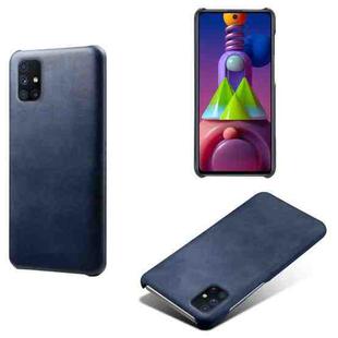 For Samsung Galaxy M31 Calf Texture  PC + PU Phone Case(Blue)