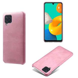 For Samsung Galaxy M32 Calf Texture  PC + PU Phone Case(Pink)