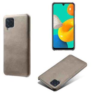 For Samsung Galaxy M32 Calf Texture  PC + PU Phone Case(Grey)