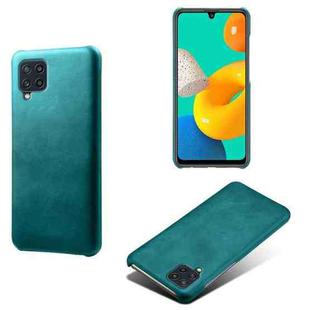 For Samsung Galaxy M32 Calf Texture  PC + PU Phone Case(Green)