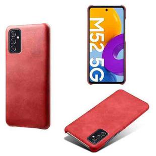 For Samsung Galaxy M52 5G Calf Texture  PC + PU Phone Case(Red)
